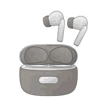 Earbuds illustration Stock Illustration