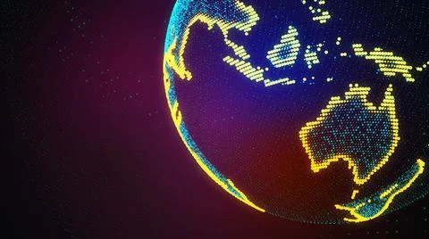 Earch globe point, line, composition representing global, network connection Stock Illustration