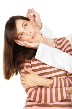 Eardropper over ear Stock Photos