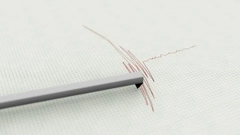 Earhtquake Seismograph Bacic Demonsration Video stock 348520187