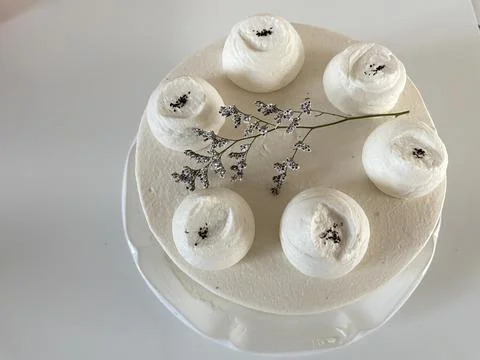 Earl grey chiffon cake Stock Photos