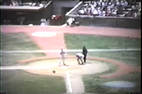 Early 1960's baseball game with crowd Video stock 36090111