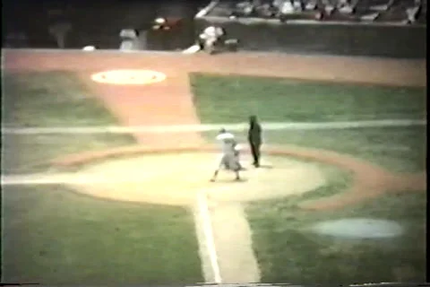 Early 1960's baseball game Video stock 36091023