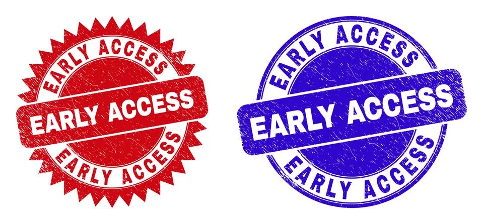 EARLY ACCESS Round and Rosette Watermarks with Unclean Texture Stock Illustration