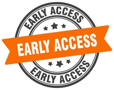 Early access stamp. early access label on transparent background. round sign Stock Illustration