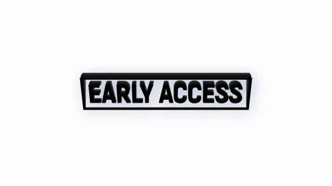 Early access text word animation with vertically rotating motion screen video Stock Footage 313548420