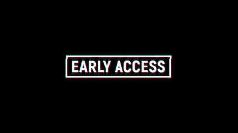 Early access text word glitch effect loop animation 4K video effect 스톡 동영상 313265803