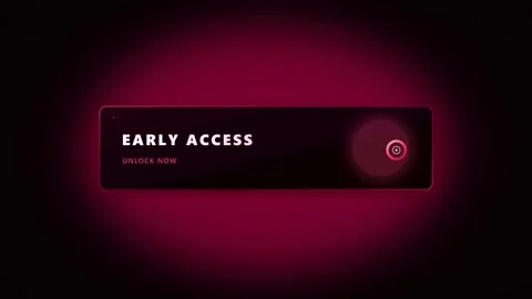 Early access ui button animation with neon glow effect for digital marketin.. Stock Footage 337552908