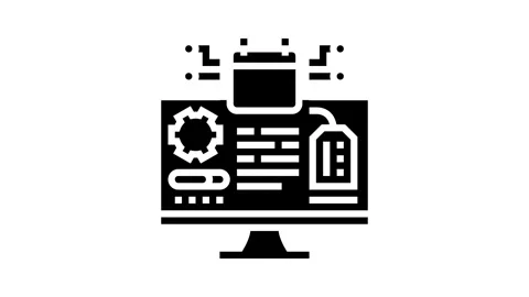 Early adopter tech enthusiast glyph icon animation Stock Footage 326149735