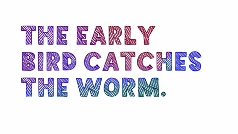 The early bird catches the worm. 스톡 동영상 281485341