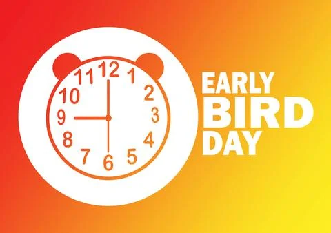 Early Bird Day Vector illustration Ilustración de archivo
