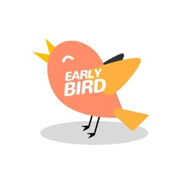 Early bird discount vector special offer sale icon. Early bird icon cartoon Stock Illustration