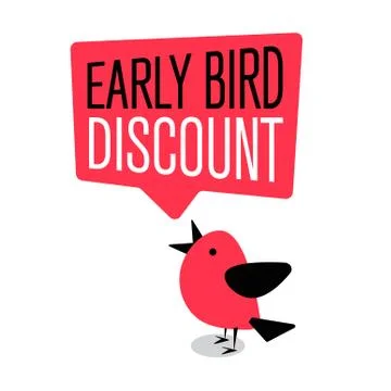 Early Bird Special discount sale event banner or poster Stock Illustration