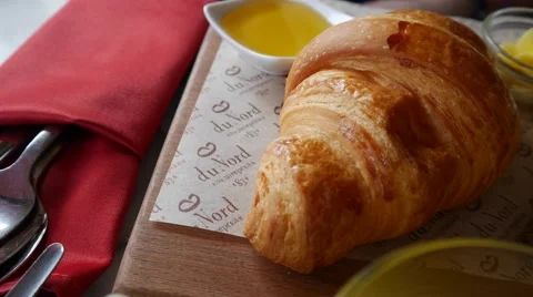 An Early Breakfast in the Cafe Stock Footage 65222181