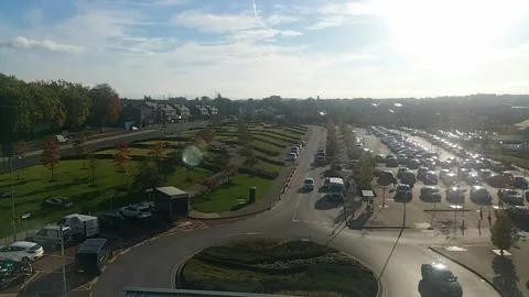 Early car park rush time lapse Stock Footage 138758274