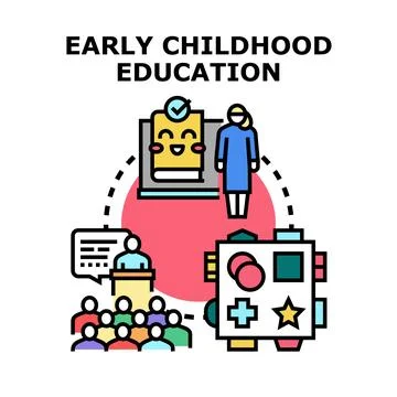Early childhood education development program for children 库存插图