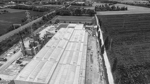 Early Construction Phase with Workers and Equipment on Site Stock Photos