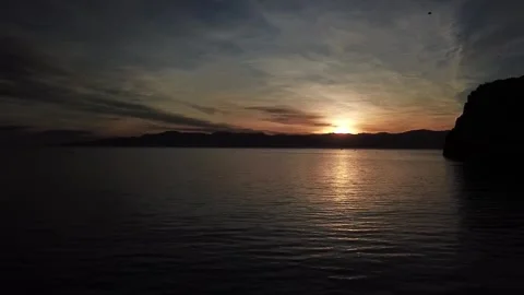 Early Dawn First Light Breaking Over the Horizon - Cinematic Daybreak and Stock Footage 322188467