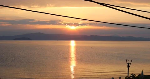 Early dawn hours on the seaside Stock Footage 197646344