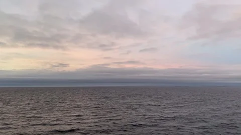 Early dawn over the cold Baltic Sea Video stock 263091982