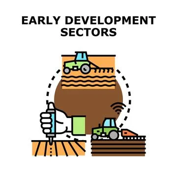 Early development sectors concept vector illustration Stock Illustration