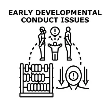 Early developmental conduct issues concept vector Stock Illustration