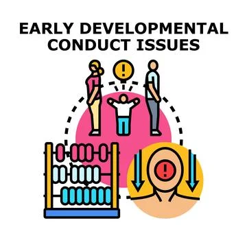 Early developmental conduct issues concept vector Stock Illustration