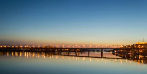 Early Evening Bridge at Sunset Stock Photos