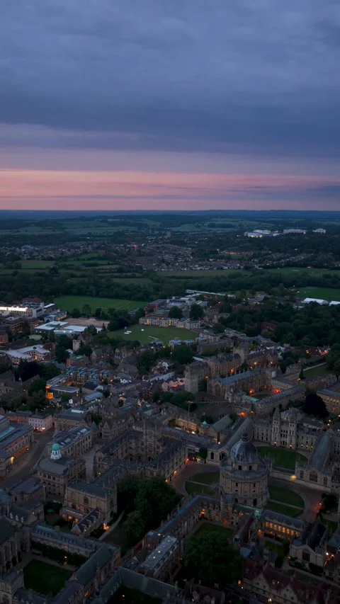 Early evening over oxford Centre Aerial shot 库存影片 338308863