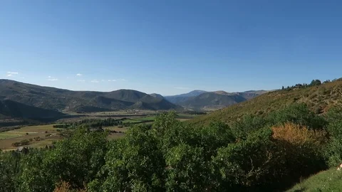 Early fall, view of Roaring Fork Valley. Stock Footage 97411892
