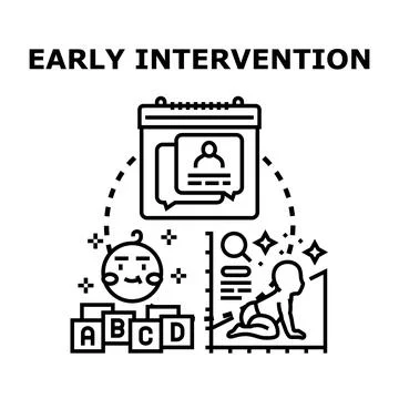 Early intervention program for child development and support Stock Illustration