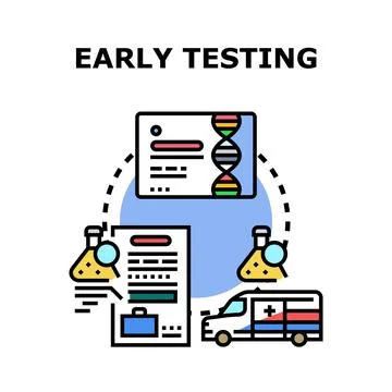 Early medical testing process for disease prevention Stock Illustration