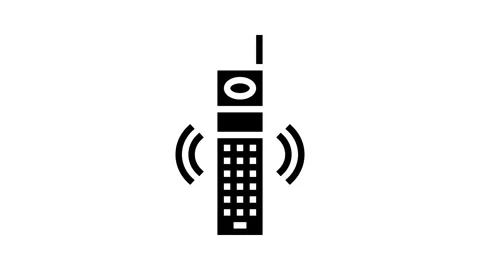Early mobile phone network glyph icon animation Stock Footage 326145363