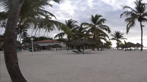 Early morning Beach Stock Footage 126866133
