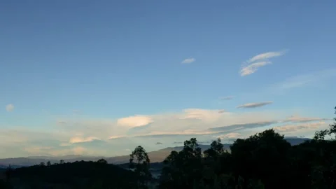 Early morning clouds formation moving towards the western Stock Footage 336669174