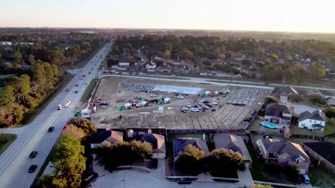 Early Morning Construction Stock Footage 248259761