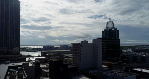 Early morning in downtown Mobile Stock Footage 201284158