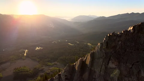 Early morning drone views of Ruby Peak Colorado Stock Footage 144412277