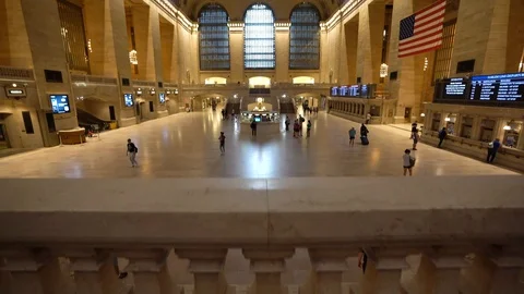 Early Morning at Grand Central Station Dolly Tilt 4K Stock Footage