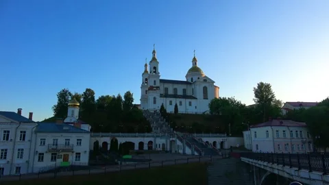 Early morning landscape in Vitebsk. Stock Footage 253980153