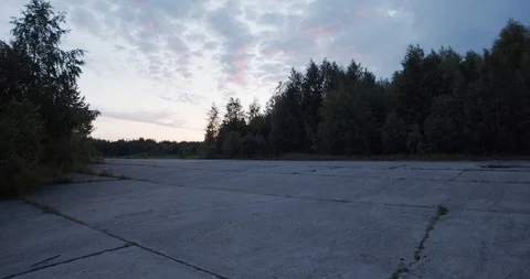 Early morning panorama in forest with beautiful sunrise Video stock 112759341