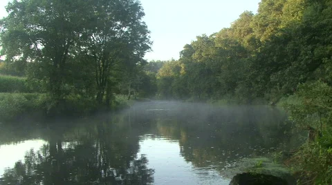 Early Morning River Stock Footage 380331