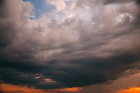 Early morning Sky Background Dramatic Sky. sunrise Sunset Yellow Orange Pink Stock Photos