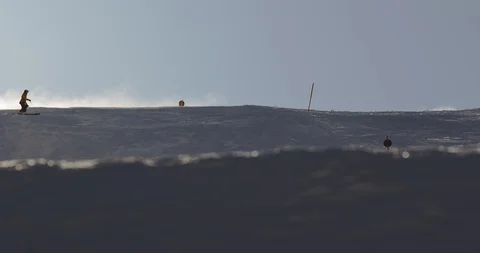 Early morning in the slopes Stock Footage 129537288