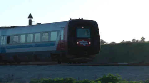 Early morning train pass Stock Footage 35163680