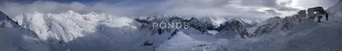 Early Morning Winter Chill in the Alps Stock Photos