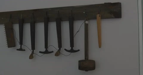 Early Printer's Tools, Printing Equipment, History of Printing, Museum, Stock Footage 52341090