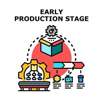 Early product development stage preparing for launch Stock Illustration