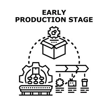 Early product development stage preparing for launch Stock Illustration