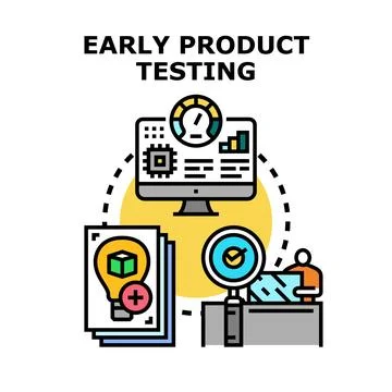 Early product testing process development concept Stock Illustration